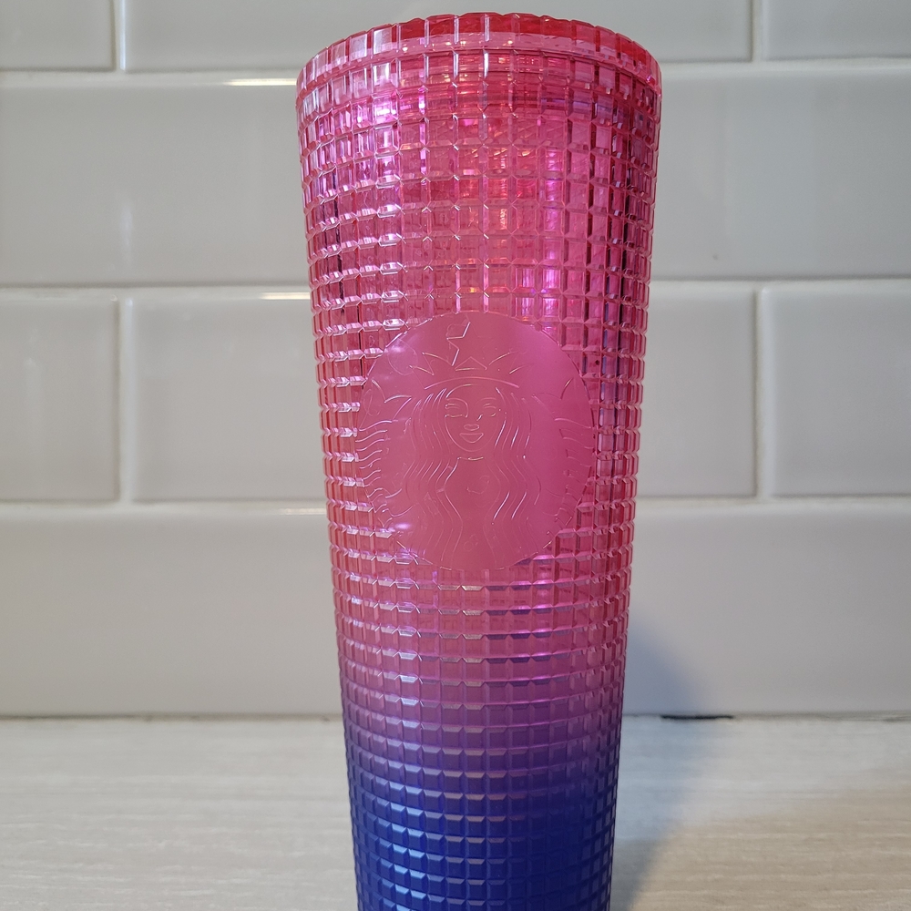 Starbucks Pink and Blue Ombre Tumbler 24 OZ